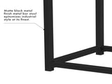 24" Indoor Square Backless Metal Upholstered Counter Stool, Faux Leather 95201789