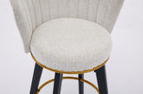 Countereight Bar Stools Set of 2, 360&deg Swivel Upholstered Barstools with Backs and Metal Legs, 26" W2725P252443