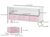Kids bookcase with Collapsible Fabric Drawers, Children's Book Display, Toy Storage Cabinet 00040385