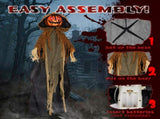 5.8ft Halloween Decorations Outdoor Life Size Animatronics Pumpkin Ghost, Sound-Actived Party Decor 25885340