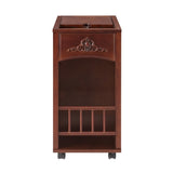 Powered Traditional End Table with Charging Station, Narrow Side Table with USB Ports and Outlets, W1693P227261