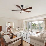 52 Inch Ceiling Fan with 22W LED Light and Remote Control 5 ABS Blades for Bedroom W934P229930