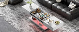 U-Can 41.3''-76.7'' Extendable Coffee Table, Efficient Central Coffee Table with Multiple Storage N724P290061K