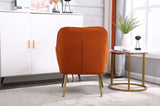 ZNTS Modern Mid Century Chair velvet Sherpa Armchair for Living Room Bedroom Office Easy Assemble W136166602