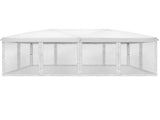 10x20 ft Instant Pop Up Canopy Tent White, 6 Mesh Panels 2 Doors 4 Net Sides, 41921225