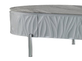 Yukino Gray High Gloss & Chrome Finish Coffee Table B2726P265754