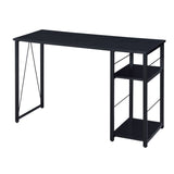 Black 2-Shelf Rectangular Writing Desk B062P184552