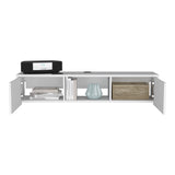Glen Floating TV Stand with Side Doors and Central Media Shelf B200P173205