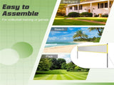 32'x3' Heavy-Duty Volleyball Net Set - 3-Level Adjustable Poles, Anti-Sag Winch, All-Inclusive 66575122