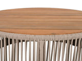 Outdoor Rattan rope & Acacia Wood Coffee Table - Patio Balcony Furniture for Garden, Yard, Balcony N770P298632B
