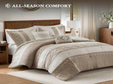 5-Piece Full/Queen Comforter 5pcs Set,Taupe B035P408734