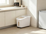 11.4 Gallon / 50L Airtight Storage Bin with Wheels & Scoop, Large Capacity Container for Rice, 73780924