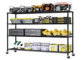 4-tier, adjustable shelf spacing, with adjustable feet and wheels, iron display stand, 160*60*165cm, 06677790