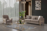 Melody Modern Contemporary Velvet Fabric Upholstered Chair made with Wood & Iron in Taupe B009P294765