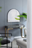 33" x 31" Arched Decorative Accent Mirror with Iron Metal Frame, Wall Deor for Bathroom, Bedroom, W2078P195624