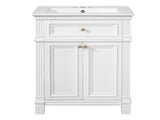24'' Vintage Elegance Bathroom Cabinet Soft Closing Doors and Adjustable Shelf, Bathroom Vanity N710P446530K