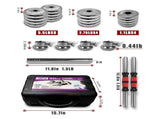 Adjustable Dumbbell Set With 3 in 1 Dumbbell Barbell Metal Connecting Rod, Chromed Weights, 94973263