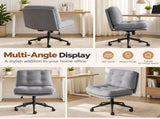 Criss Cross Leg Gaming Office Chair, Height Adjustable & Rocking Function, 360&deg Swivel, Dual Use 75017806