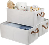 Pack of 3 Large Capacity Storage Bins Closet Organizer System, Sturdy Foldable Storage Boxes for 03075304