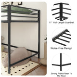 Adam sturdy junior twin loft bed black for kids, space saving, Loft Bed with easy climbing Ladder B083P168426