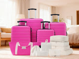 Hardshell Luggage Sets 4 pcs Bag Spinner Suitcase with TSA Lock Lightweight-16"20"24"28" PP310249AAH