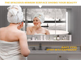 Modern 39x28 inches bathroom cabinets, medicine cabinets with mirrors and LED lights, bathroom 95799541