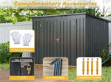 6 x 4 ft Outdoor Storage Shed, All Weather Tool Shed for Garden, Backyard, Lawn, Black W2505P173291