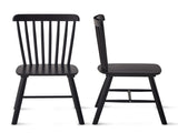 4 pieces of chair, black, rubber wood material, chair, solid wood chair, solid wood 96543419