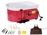 10 Inch Electric Pottery Wheel, Ceramic Clay Machine with Foot Pedal & Detachable Basin, 60-300RPM W465P381435
