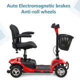 ZNTS 4 Wheel Mobility Scooter for Seniors, Electric Power Wheelchair with Lights and Long Range Battery 38765024