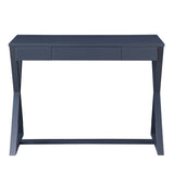 ZNTS Charcoal 1-Drawer Writing Desk with X-shaped Base B062P185695