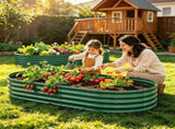 Galvanized Raised Garden Bed 8x4x1ft - Heavy Duty Metal Planter Box for Vegetables, Herbs & Flowers, W840P499242