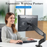 ZNTS The monitor arm is adjustable for desktop mount and fits 15-27 inch monitors with weight capacities 98670794