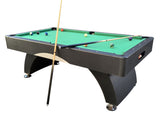 7 ft Pool Table with Black Thin Finish - Billiards Game Room Table for Adults & Family, Home, W1936P254168