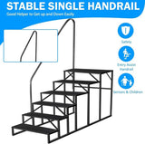 RV Stairs 6 Step Ladder, RV Steps Anti-Slip, Hot Tub Steps with Handrail, 660 lbs RV Ladder for 5th 97093499