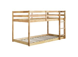 ZNTS Solid Wooden , Solid Rubber Wooden Twin over Twin Loft Bed with Ladder ,Upper and Bottom Bed W504P191652