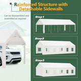 16x32 FT Party Tent with 3 Storage Bags & Removable Sidewalls, Outdoor Canopy Gazebo for Carport 28883627