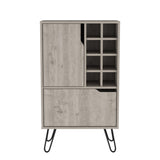 Manhattan L Bar Cabinet, Eight Built-in Wine Rack, Single Door -Light Gray B20092092