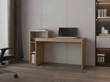 Natural Oak Computer Desk with Open Storage B062P290241