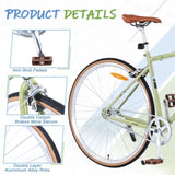 Single Speed Retro style 700C Road Bike For men women's City Bicycle,Steel Frame W1019P175591