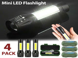 10Pcs Mini Zoomable LED Flashlight USB RechargeableCamping Hiking Flashlight Work light 09332566