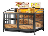 Multi-function Furniture Style Dog Crates Storage, Dog Crate Furniture Large Wooden Dog Kennel W840P291740