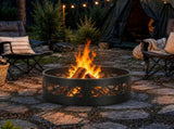 32in Fire Ring, Diamond Lattice Pattern, Round, Iron 73655264