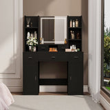 Newly designed smart mirror table with drawers and storage cabinet, table with W1320P147407