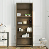 84 inch high 6-shelf Bookcase, No Assembly Required, Barnwood Finish GL-B108P160175