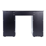 ZNTS 15mm MDF Portable 1pc Door with 3pcs Drawers Computer Desk Black 08402770