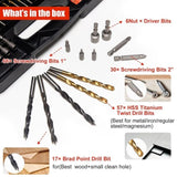246 pcs inch drill sets Fried Dough Twists drill woodworking drill cement drill bit bit tapper set 53369346