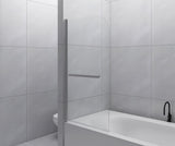 ZNTS Goodyo 31"X55" Bathtub Screen Framless Shower Door Tempered Glass Shower Panel W122343125