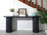 Wood Table, Modern Black Table, 56" W fluted entryway table,Black Entry Table Narrow W2729P239171