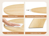 Round Coffee Table, 31.5 Inch Circular Center Table with Curved Cross Legs, Melamine Laminated MDF 33052553